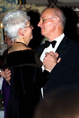 Ian Sandiford dancing with his wife, Janet