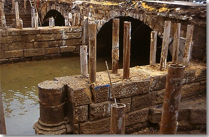 The River Roch uncovered in the Town Centre in 1996