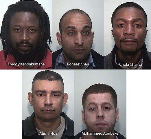 The five men jailed for rape of 15-year-old girl