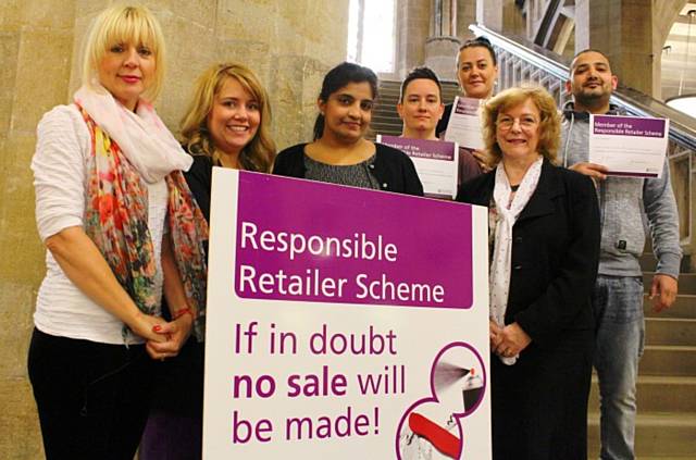 Shop owners and managers at Rochdale Town Hall for the Responsible Retailer Scheme