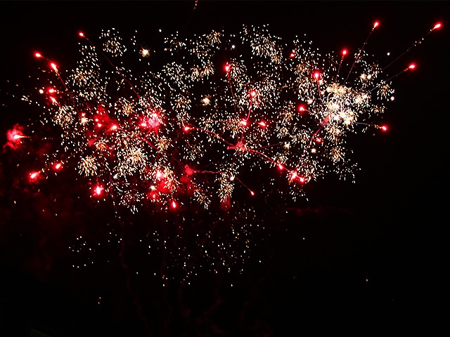 Fireworks at the Middleton Christmas lights switch on