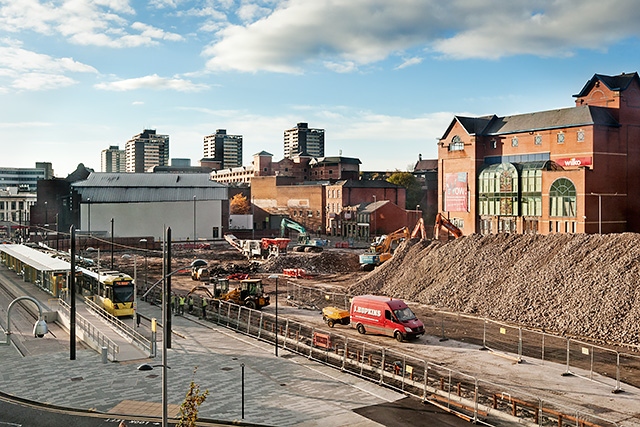 The space where the Black Box and old bus station used to be transforms the landscape of the town centre