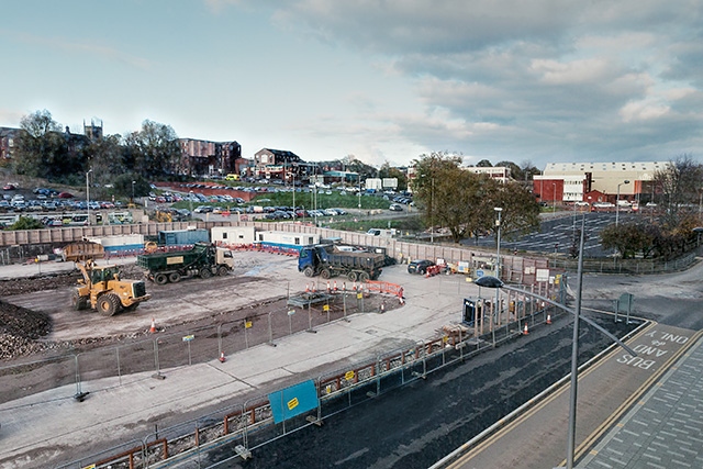 The space where the Black Box and old bus station used to be transforms the landscape of the town centre