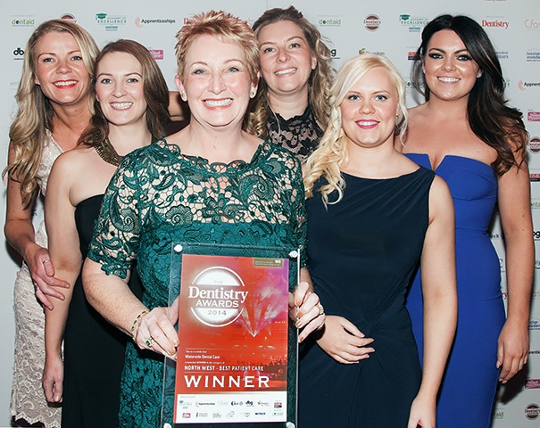 Waterside Dental Practice team with the Best Patient Care Award