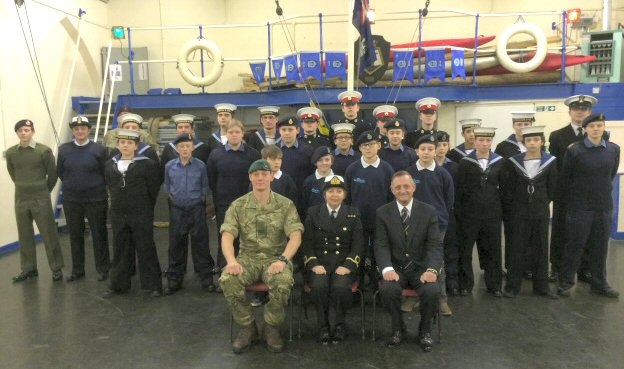 Rochdale Sea Cadets and Royal Marine Cadets at TS Frobisher