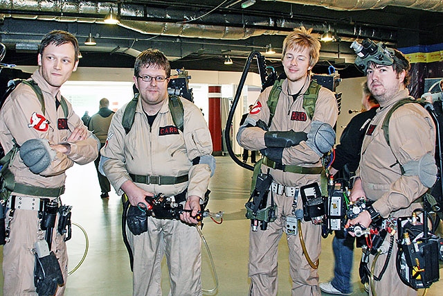 Ghostbusters at the Dale-Con sci-fi convention in the Wheatsheaf Shopping Centre