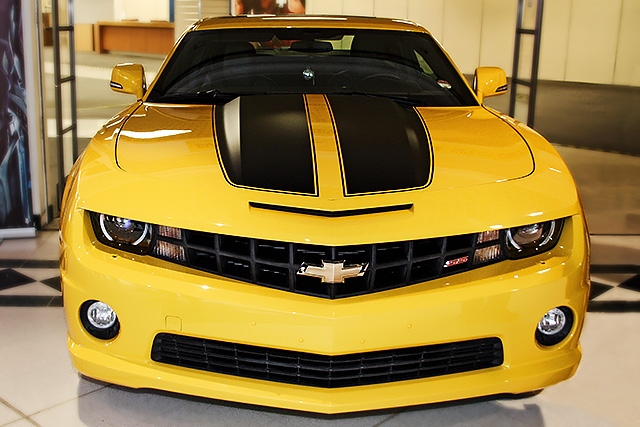 Bumblebee from Transformers at the Dale-Con sci-fi convention in the Wheatsheaf Shopping Centre