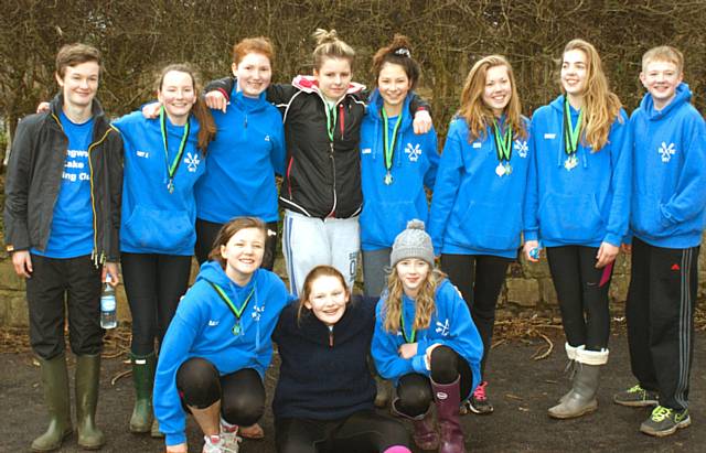 Hollingworth Lake Rowing Club Junior Team for Trafford Head of the Bridgewater Race