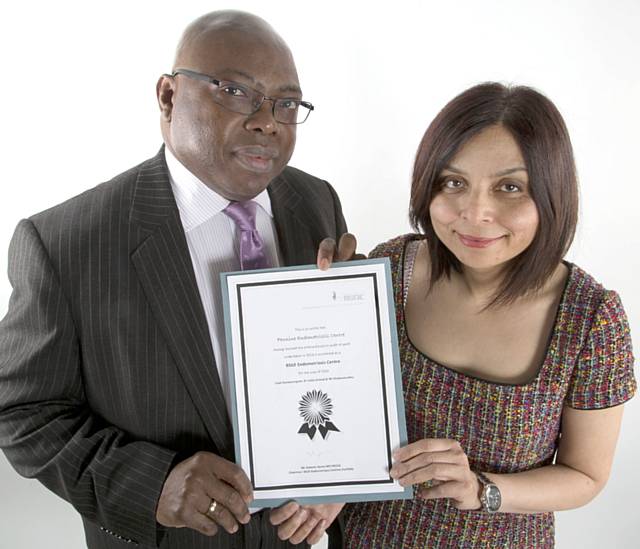 Mr Olubusola Amu, consultant obstetrician and gynaecologist and clinical director, with Dr Gaity Ahmad, consultant obstetrician and gynaecologist, at The Royal Oldham Hospital