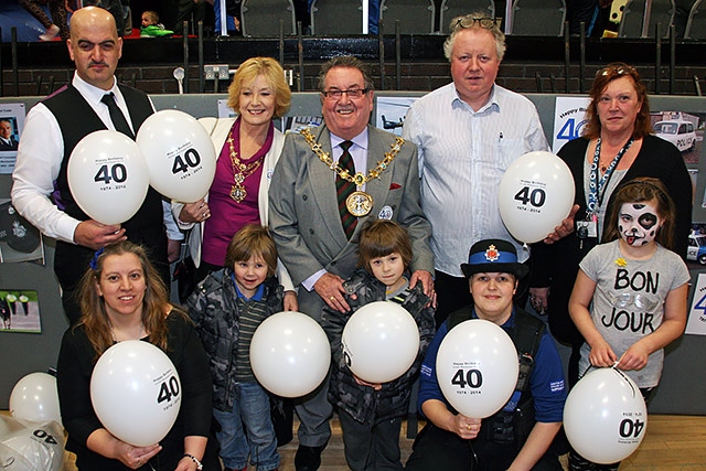 Guests with Mayor Peter Rush, Mayoress Monica Rush and PCSO Jenny George