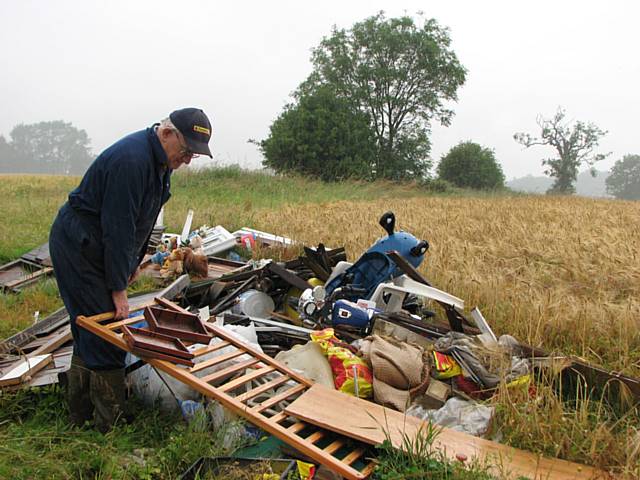 Farmers and landowners are often left to clear up fly-tipped rubbish

