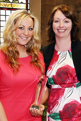 Junior Woman of Rochdale Katie Bowmer with her mum Julie Bowmer