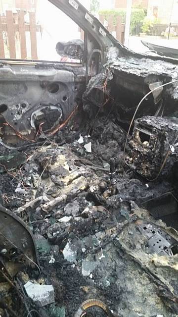 Car torched in Milnrow
