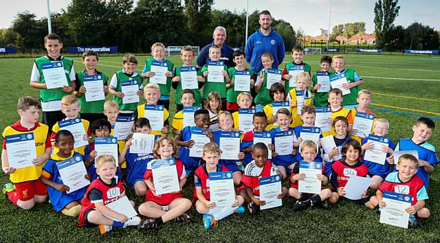 Rochdale AFC community coaches delivered a free football coaching session for children aged 4 to 11 and of all abilities 