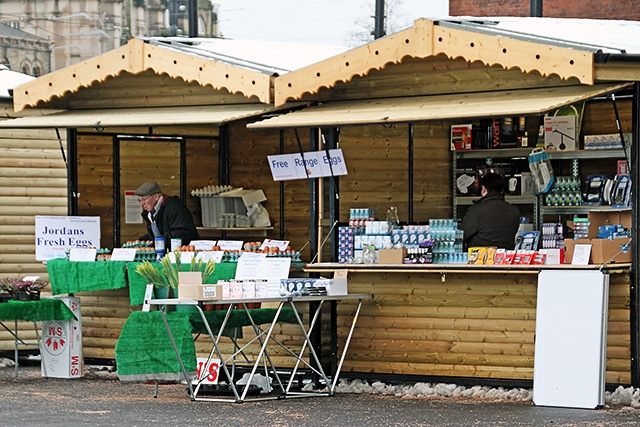 Market, pictured on the site of the old 'Black Box', will operate Thursday, Friday and Saturday at Lord Square