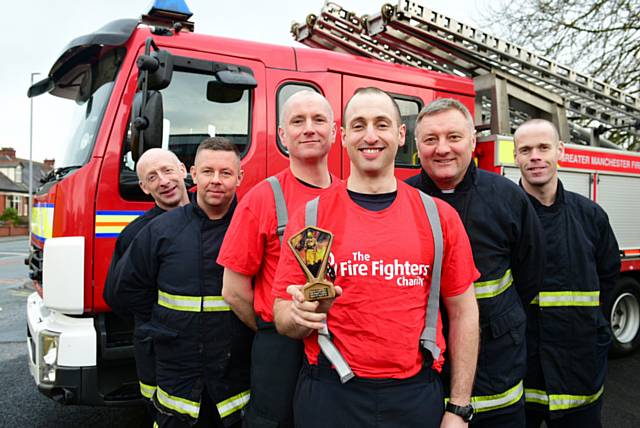 Heywood Firefighters White Watch Crew with their award