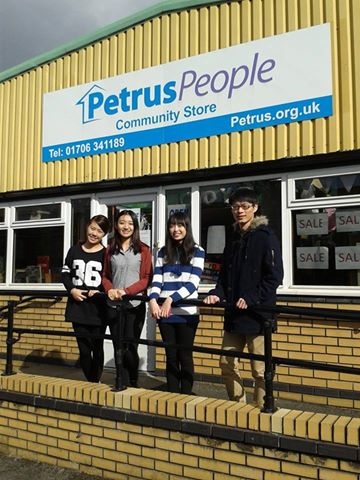 Lancaster University students at the Petrus People store