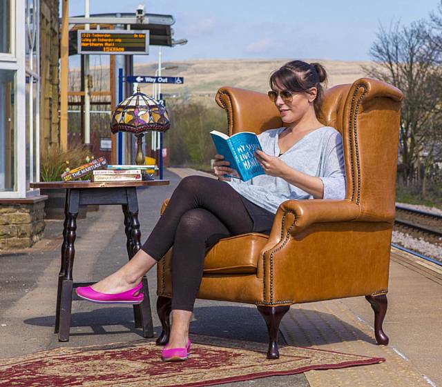 Louise Mason from Littleborough enjoys Northern’s pop up reading corner