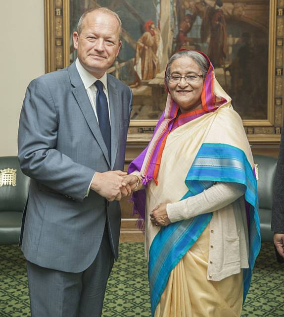 Simon Danczuk MP with Bangladeshi Prime Minister, Sheikh Hasina 
