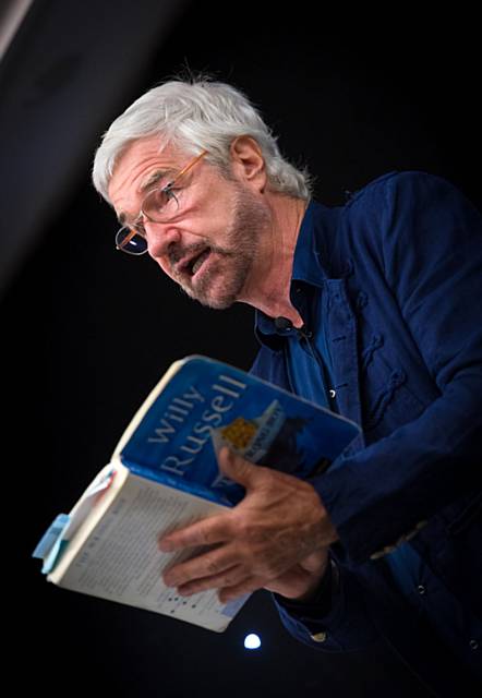 Author and playwright Willy Russell on stage at last year’s festival. The winner of the ‘Flash Fiction’ competition will  get to perform their work at the festival in October