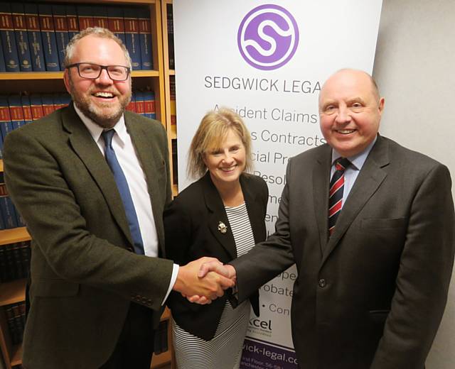 McHale and Co’s managing partner Andrew McHale welcomes Judith Dennerly and Peter Carey from Sedgwick Legal