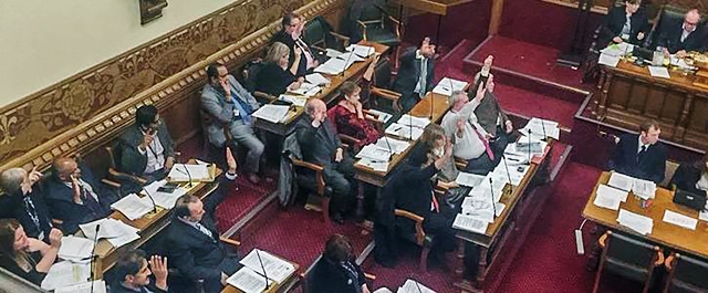 Councillors voting for a 34% increase in councillor's allowances