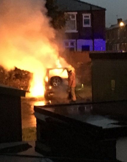 Arson attack on car in Moor Park Avenue, Castleton