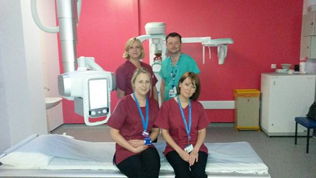 Helen Hayley, Wayne Varley, Carly Medlen and Tina Brophy from the Radiology team at Rochdale Infirmary
