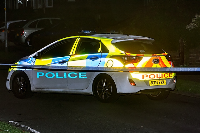 Police cordon on Oakcliffe Road, Rochdale