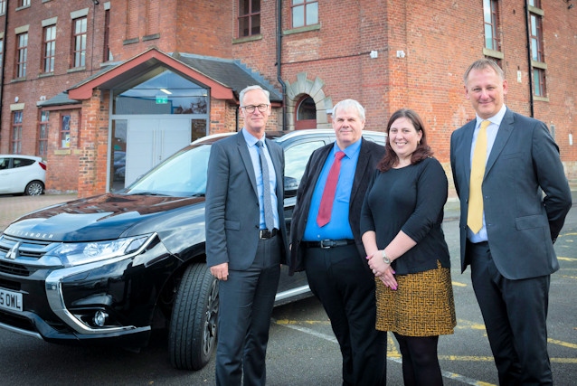 L-R: Steve Rumbelow Chief Executive of Rochdale Borough Council, Cllr Richard Farnell, leader of Rochdale Borough Council, Michelle Walton, from Rochdale Development Agency, and Andrew Marsh, Managing Director of Marsh Finance