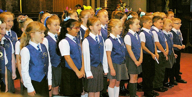 St Andrew's Autumn Fair opened by the children of St Andrew's Primary School choir