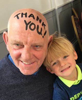 Reuse Littleborough's Michael Bamford braved the shave for Macmillan Cancer Support