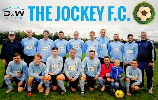 The Jockey in their new kit, sponsored by D&W Cars