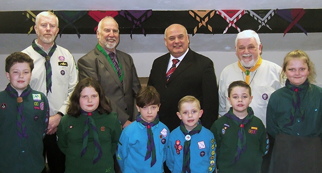 Ashworth Valley Scout Group with Steve Holland of Bury Masonic Lodge