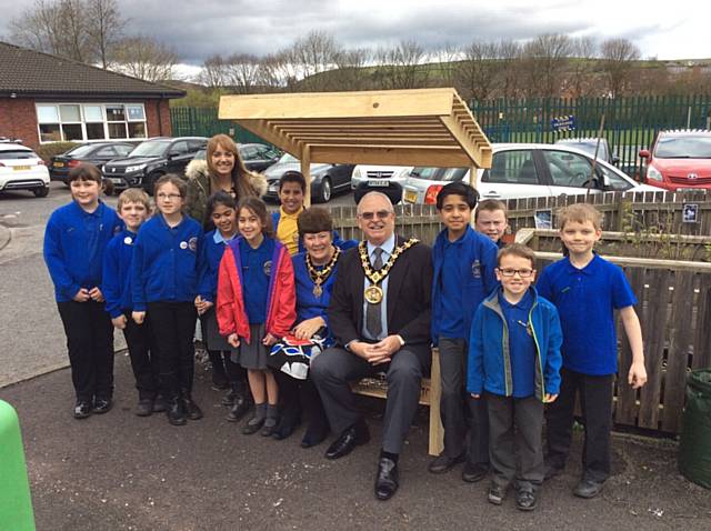 The Mayor and Mayoress visit Caldershaw Primary for Eco Week 