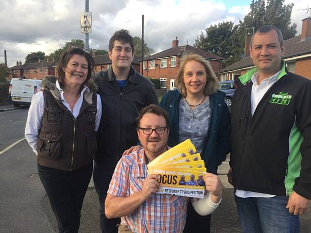 Jane Brophy campaigning Councillor Andy Kelly and members
