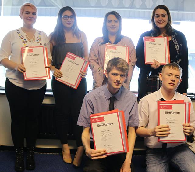 Some of the local young people who have previously celebrated the completion of Groundwork Prince’s Trust 13-week programme