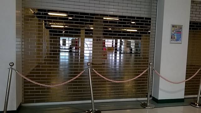Escalator at the Wheatsheaf Centre Shopping Centre closed