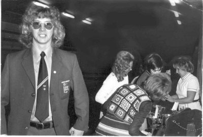 Clive Rushton in his GBR blazer as swimming captain at the Munich Olympic Games in 1972