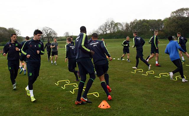 Barrow A.F.C, training at Hopwood Hall College’s Middleton campus