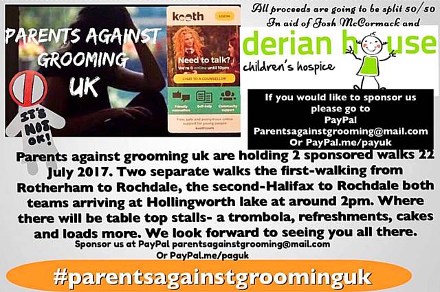 Parents Against Grooming UK are to walk from Rotherham to Rochdale