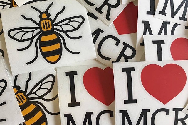 The Manchester Bee and I ❤️ MCR stickers by Capture Design