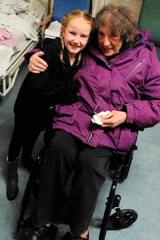 Lily Rose Bradley with great-grandmother Sheila Scott