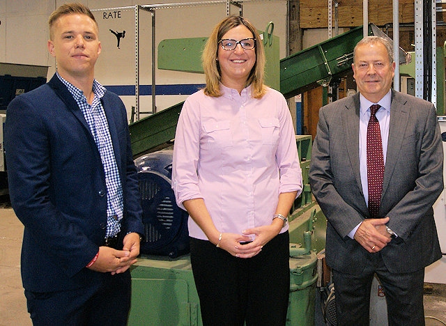 Maxine Brown, managing director of MB Recycling Ltd with Tom Brown,PMD Finance and Alan Bambroffe, Access to Finance