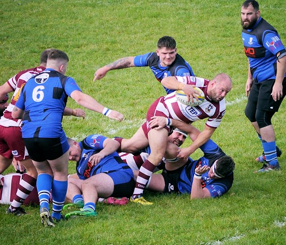Coach Danny Collins goes to ground - Rochdale RUFC