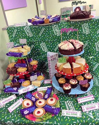 Specsavers on Rochdale’s Yorkshire Street brewed up for the World’s Biggest Coffee Morning for Macmillan Cancer Research