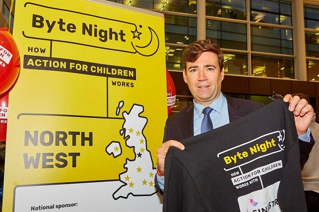 Andy Burnham supports Byte Night North West sleep out