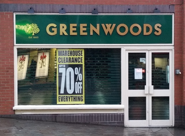 Greenwoods has closed just weeks after returning to the high street