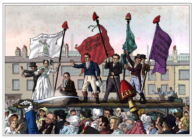 Imagery from the Peterloo massacre 