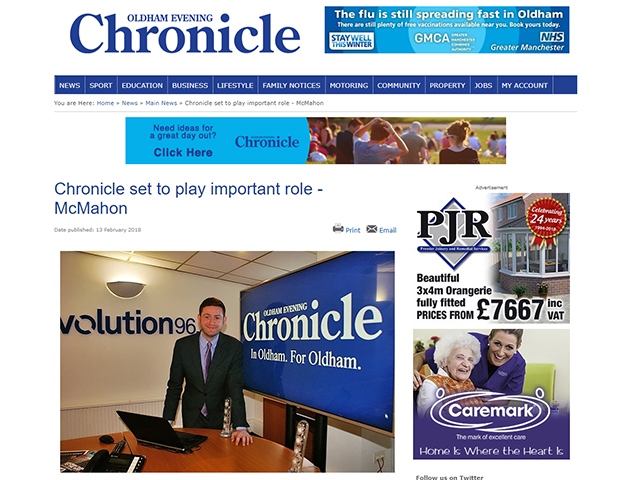 Oldham Chronicle website